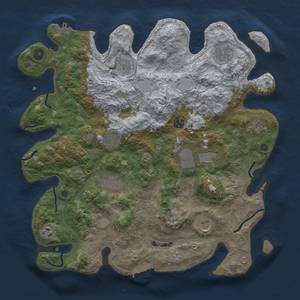 Thumbnail Rust Map: Procedural Map, Size: 4000, Seed: 29618833, 19 Monuments