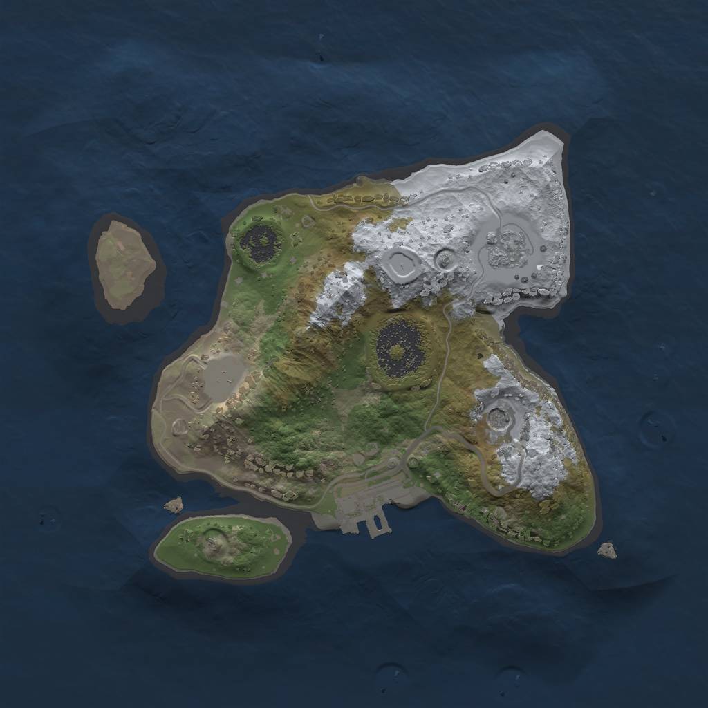 Rust Map: Procedural Map, Size: 2000, Seed: 1817436090, 8 Monuments