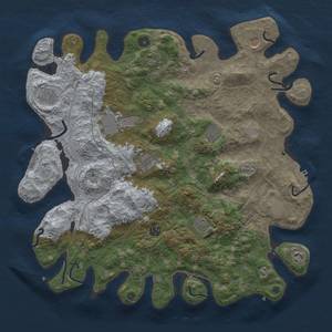 Thumbnail Rust Map: Procedural Map, Size: 4300, Seed: 240862868, 20 Monuments