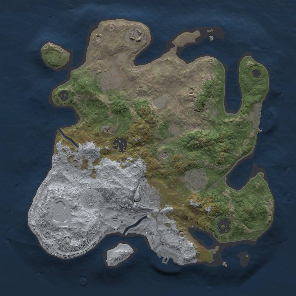 Rust Map: Procedural Map, Size: 3000, Seed: 178758, 14 Monuments