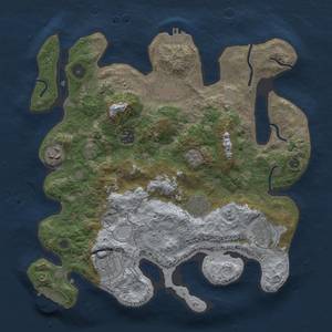 Thumbnail Rust Map: Procedural Map, Size: 3400, Seed: 47, 16 Monuments