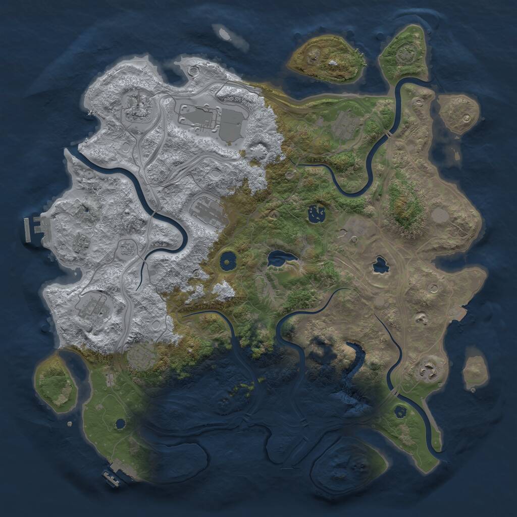 Rust Map: Procedural Map, Size: 4250, Seed: 1542714682, 16 Monuments