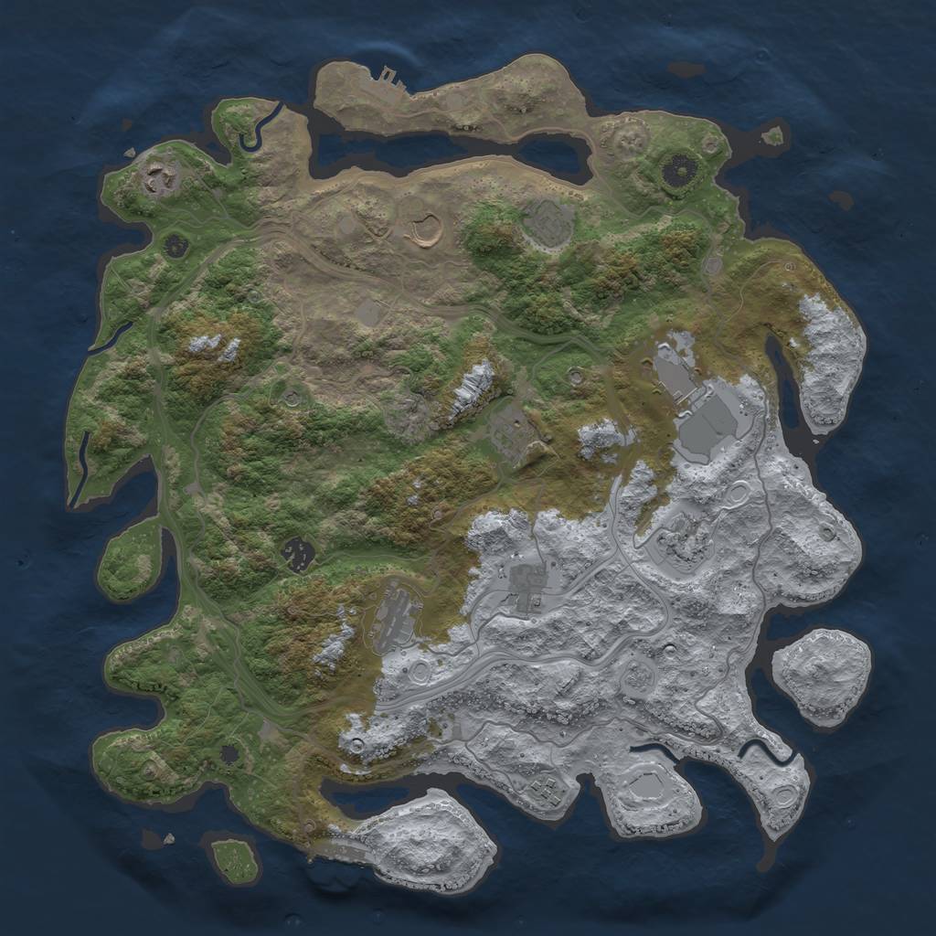 Rust Map: Procedural Map, Size: 4250, Seed: 94345312, 19 Monuments