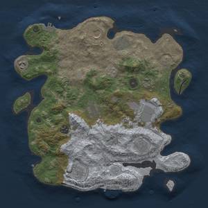 Thumbnail Rust Map: Procedural Map, Size: 3500, Seed: 1126575123, 19 Monuments