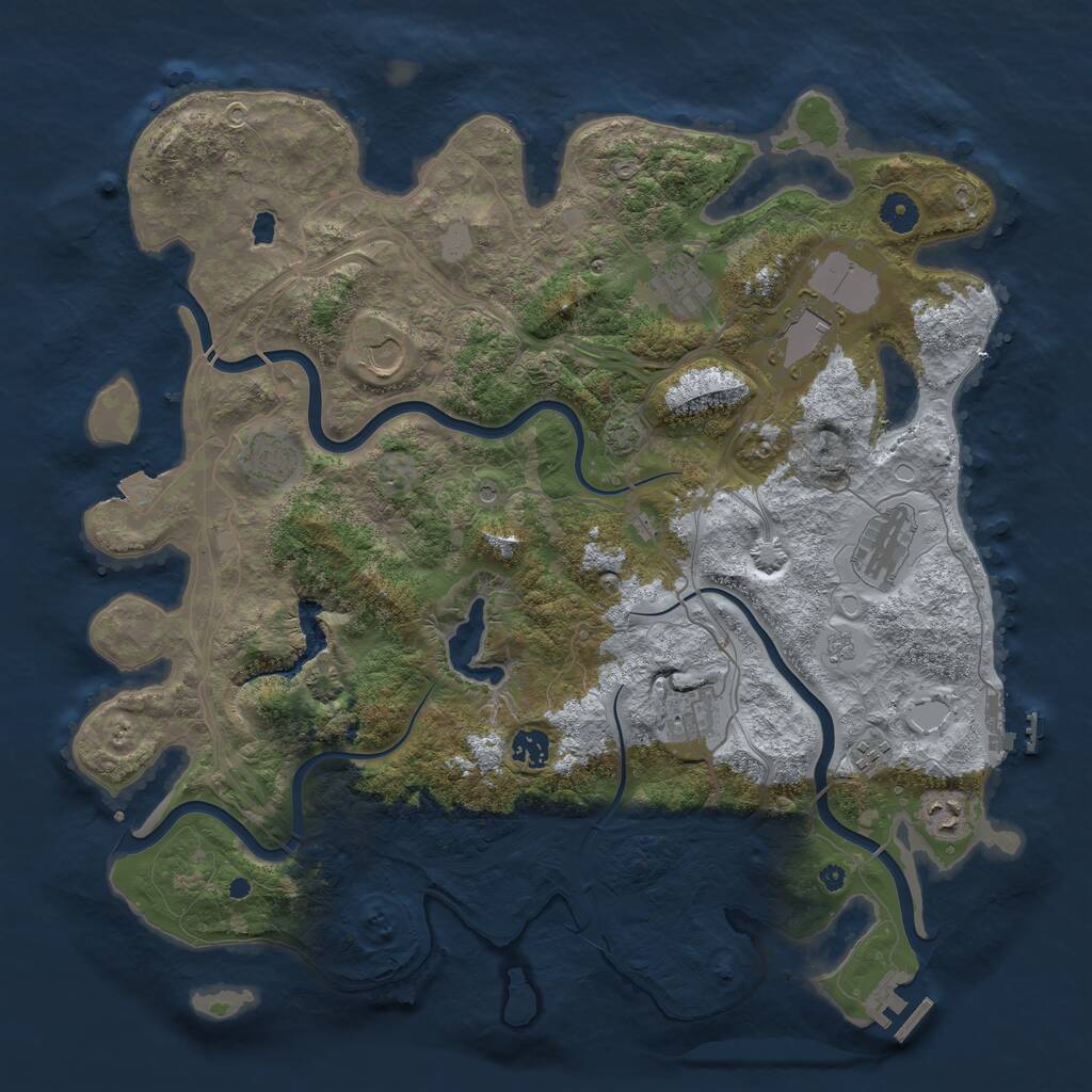 Rust Map: Procedural Map, Size: 4250, Seed: 677862151, 15 Monuments