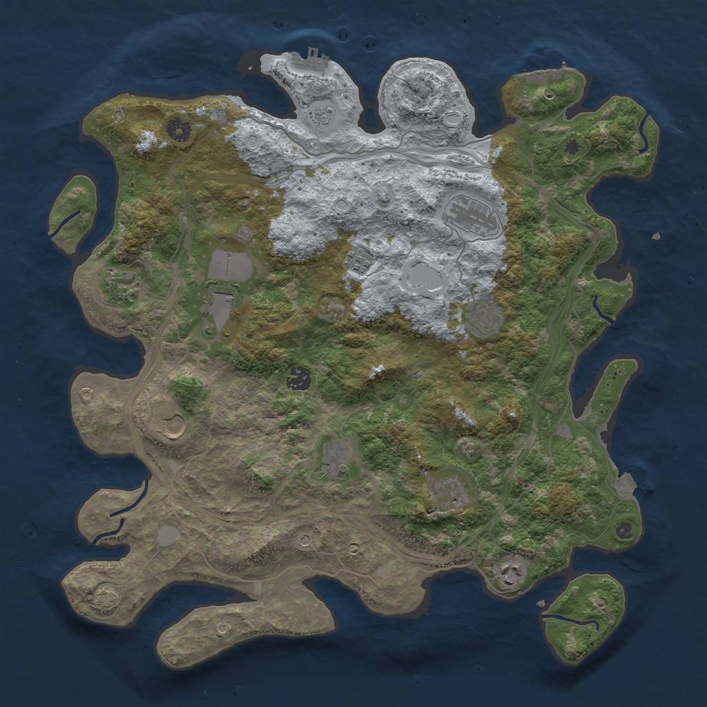 Rust Map: Procedural Map, Size: 4275, Seed: 1769465459, 18 Monuments