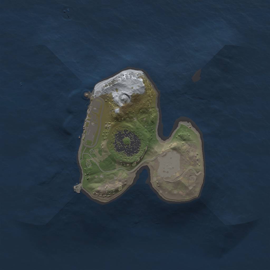 Rust Map: Procedural Map, Size: 1500, Seed: 2123092228, 5 Monuments