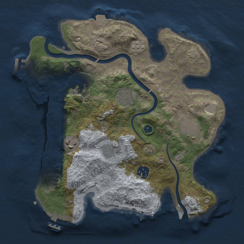 Rust Map: Procedural Map, Size: 3000, Seed: 12502167, 13 Monuments