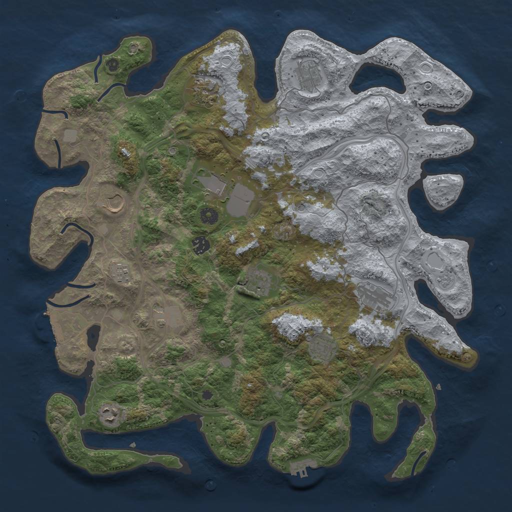 Rust Map: Procedural Map, Size: 4250, Seed: 28678193, 20 Monuments