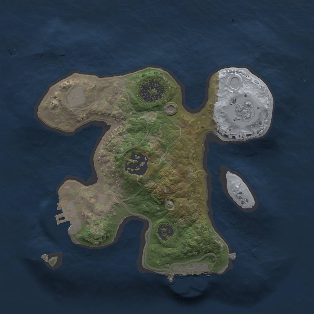 Rust Map: Procedural Map, Size: 2000, Seed: 111111111, 9 Monuments