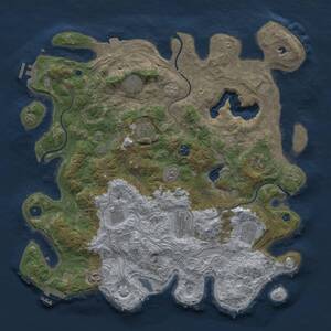 Thumbnail Rust Map: Procedural Map, Size: 4250, Seed: 763096430, 15 Monuments