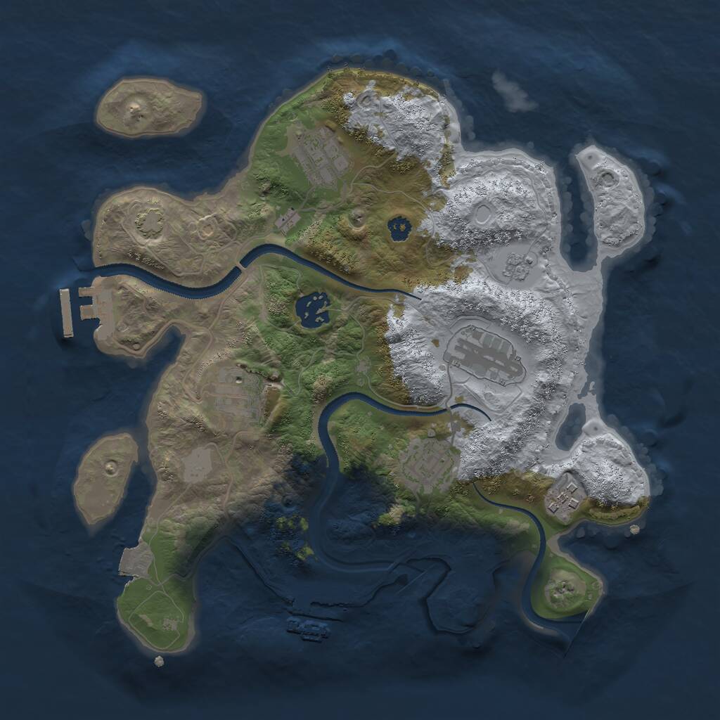 Rust Map: Procedural Map, Size: 3000, Seed: 42015300, 11 Monuments