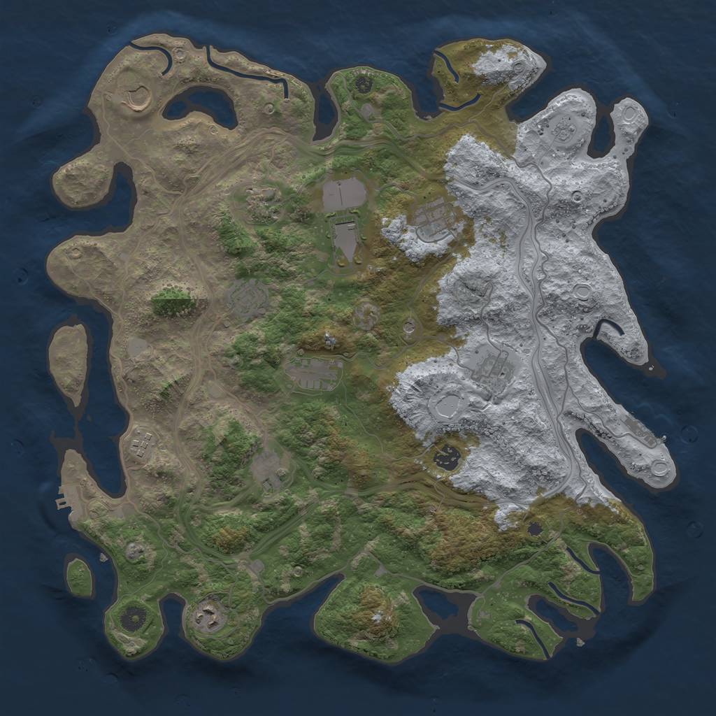 Rust Map: Procedural Map, Size: 4250, Seed: 5976020, 20 Monuments