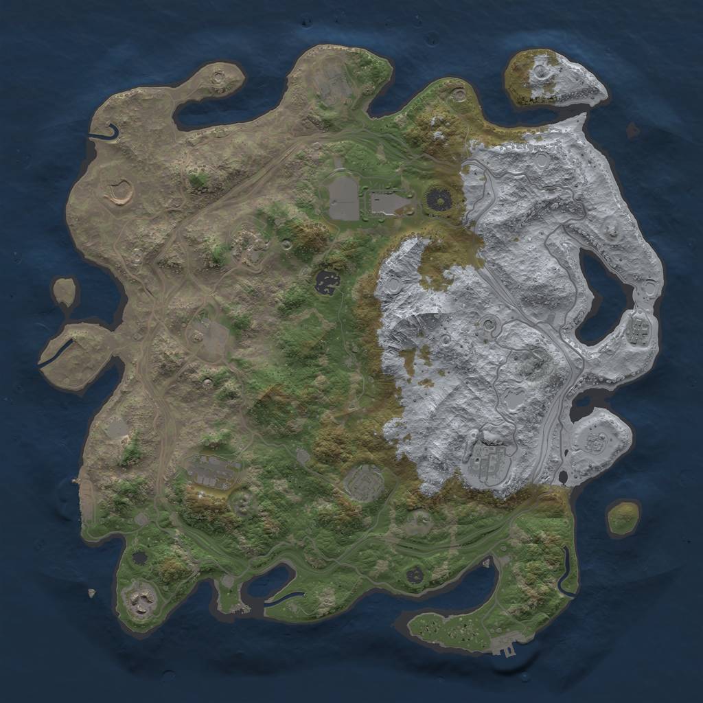 Rust Map: Procedural Map, Size: 4250, Seed: 300429452, 20 Monuments