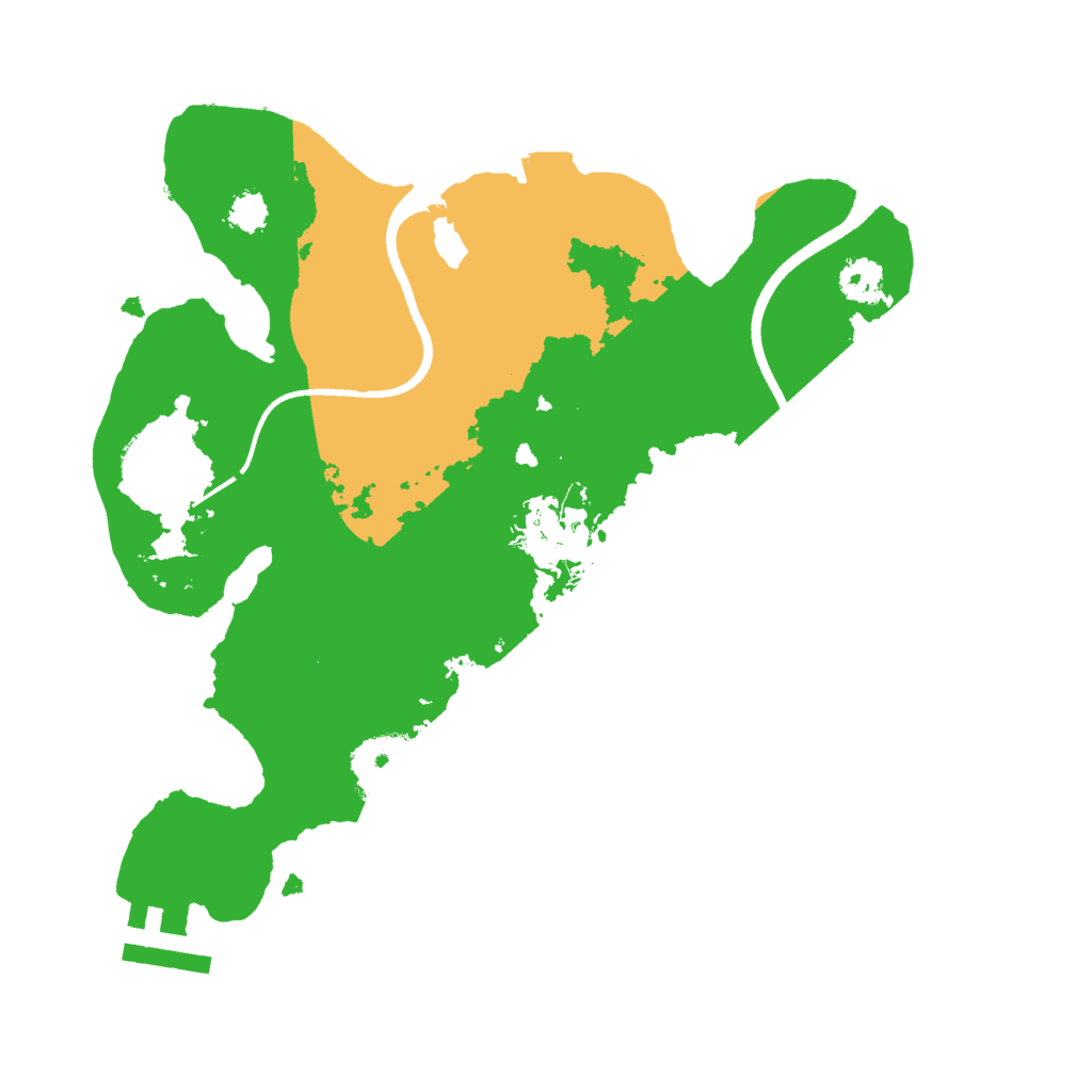 Biome Rust Map: Procedural Map, Size: 2500, Seed: 20772999