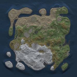 Thumbnail Rust Map: Procedural Map, Size: 3500, Seed: 32225, 19 Monuments