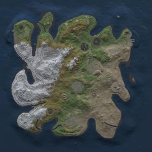 Thumbnail Rust Map: Procedural Map, Size: 3000, Seed: 2147083931, 15 Monuments