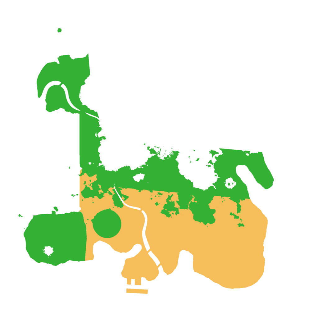 Biome Rust Map: Procedural Map, Size: 3000, Seed: 964407744