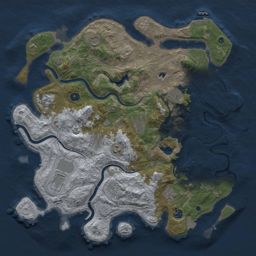 Rust Map: Procedural Map, Size: 4250, Seed: 13371337, 17 Monuments