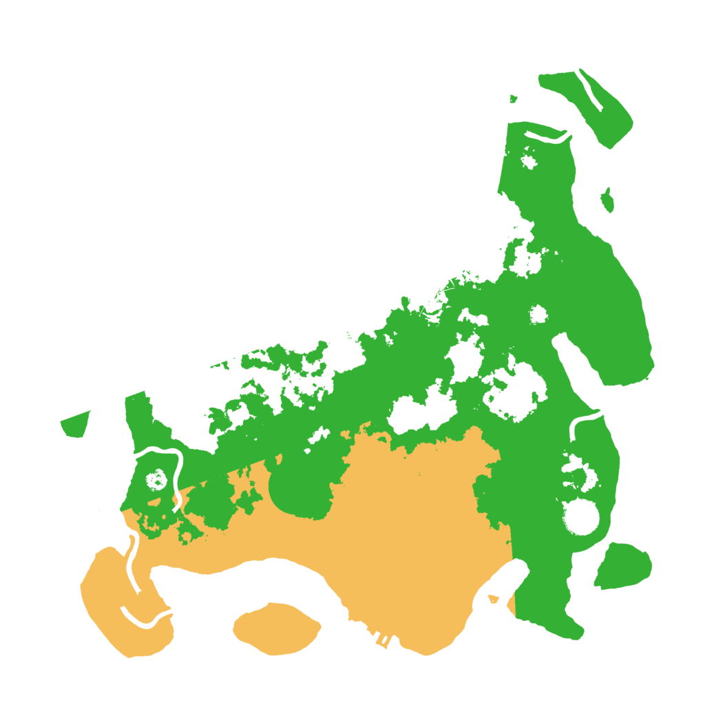 Biome Rust Map: Procedural Map, Size: 3500, Seed: 25566