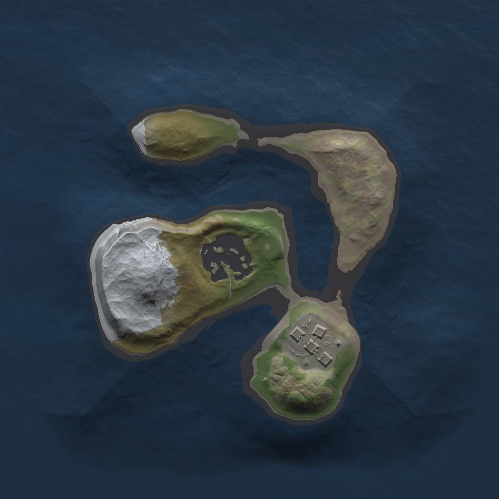 Rust Map: Barren, Size: 1500, Seed: 911817156, 4 Monuments