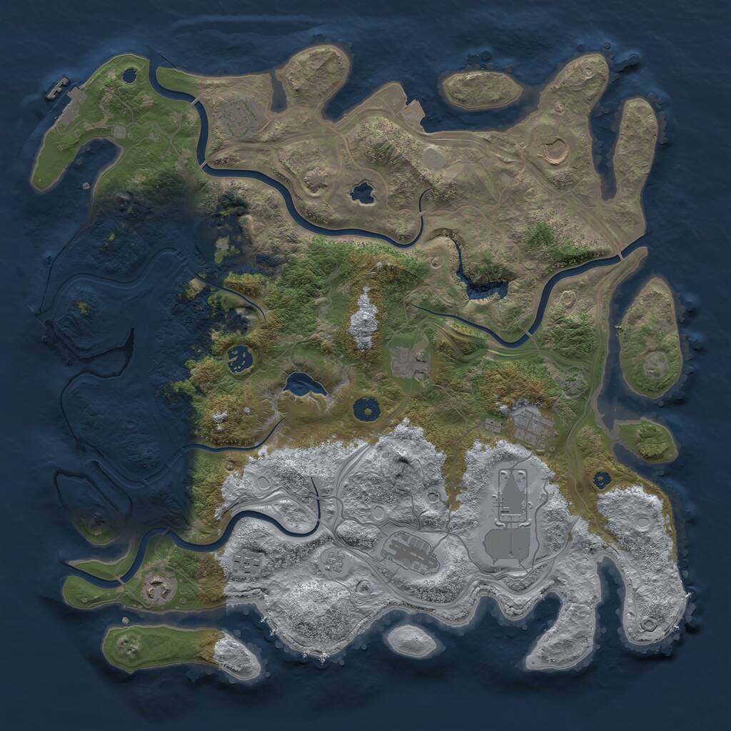 Rust Map: Procedural Map, Size: 4250, Seed: 31399, 15 Monuments