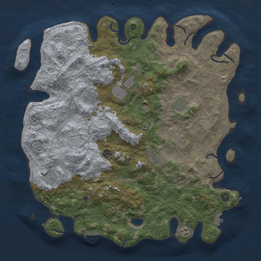 Rust Map: Procedural Map, Size: 4500, Seed: 81, 19 Monuments