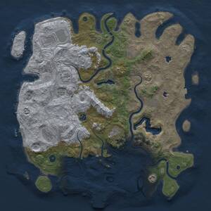 Thumbnail Rust Map: Procedural Map, Size: 4500, Seed: 81, 15 Monuments