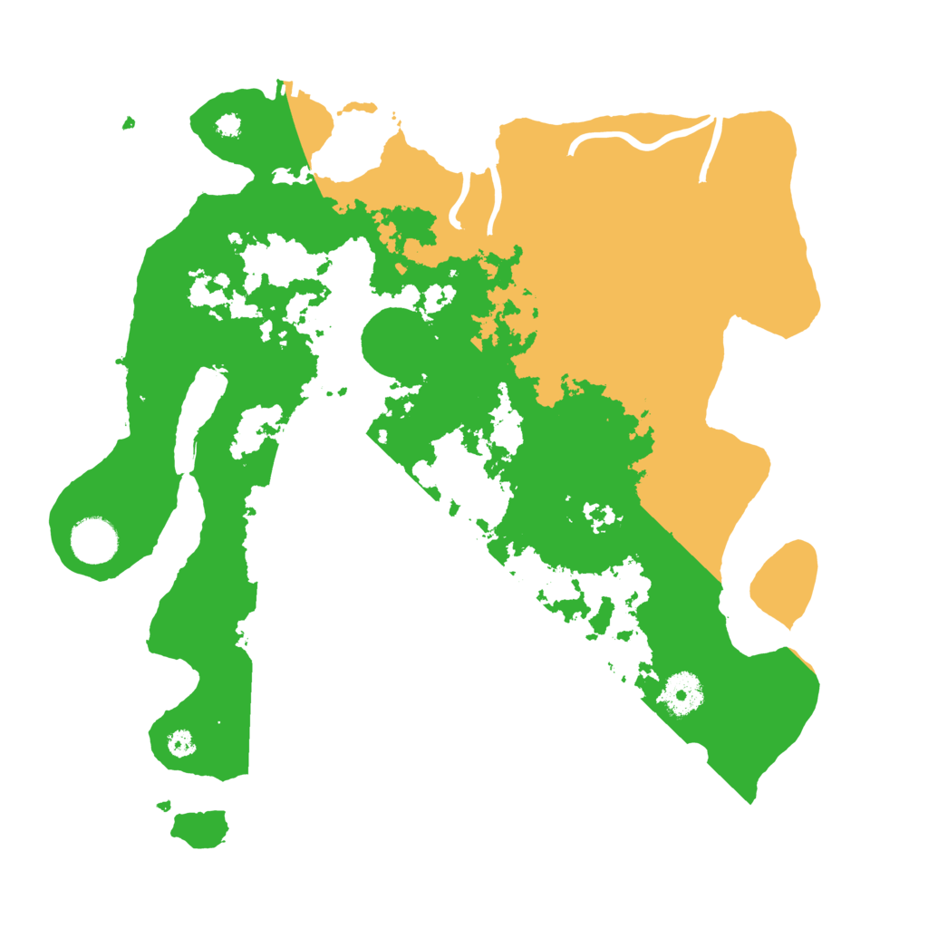 Biome Rust Map: Procedural Map, Size: 3500, Seed: 666999