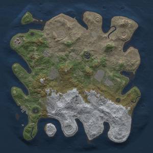 Thumbnail Rust Map: Procedural Map, Size: 3500, Seed: 1254895491, 18 Monuments