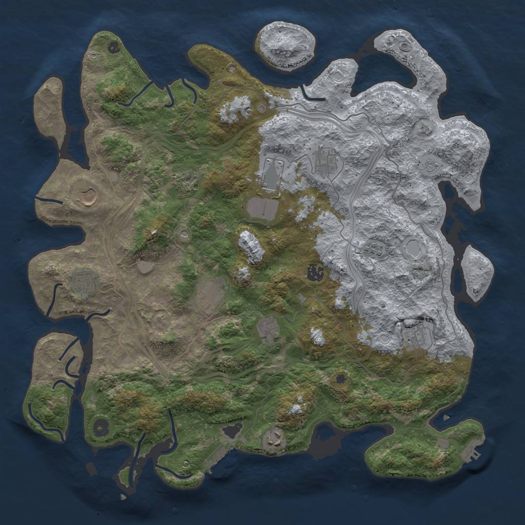 Rust Map: Procedural Map, Size: 4500, Seed: 156188, 20 Monuments