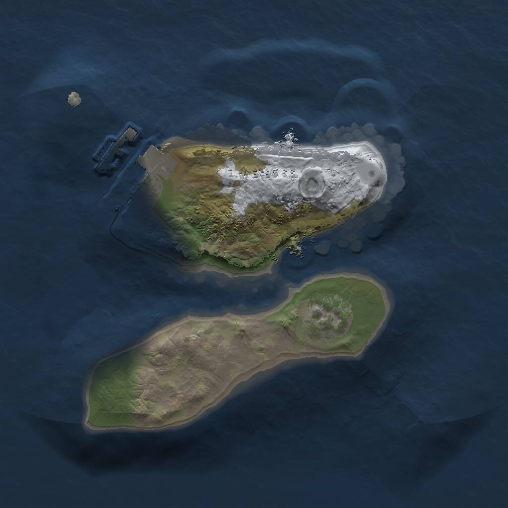 Rust Map: Procedural Map, Size: 1500, Seed: 869412270, 2 Monuments