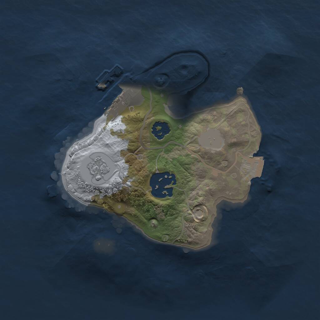 Rust Map: Procedural Map, Size: 1800, Seed: 38513, 4 Monuments