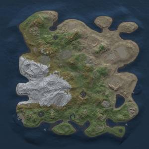 Thumbnail Rust Map: Procedural Map, Size: 3500, Seed: 72974306, 19 Monuments