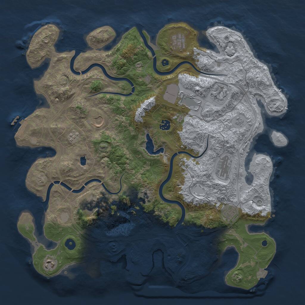 Rust Map: Procedural Map, Size: 4250, Seed: 6546546, 16 Monuments