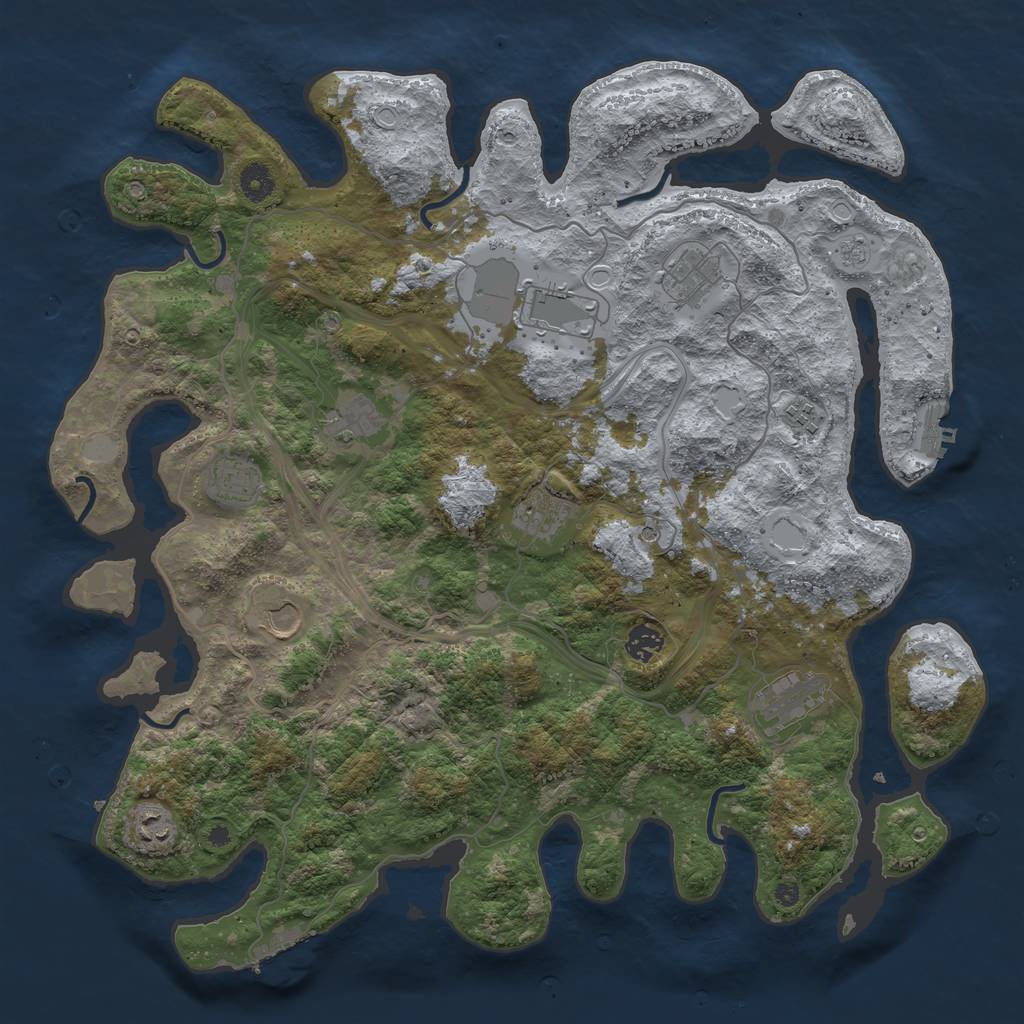 Rust Map: Procedural Map, Size: 4250, Seed: 16106, 17 Monuments