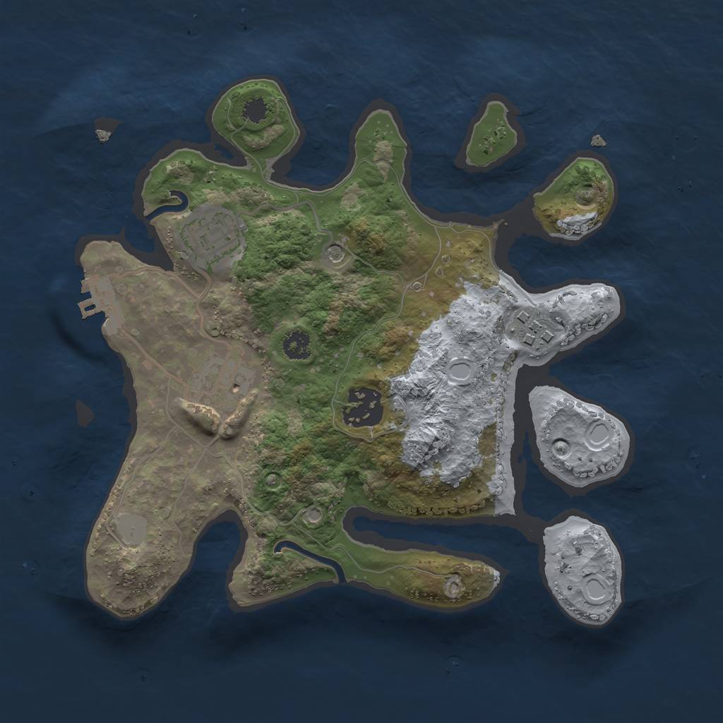 Rust Map: Procedural Map, Size: 2600, Seed: 7867778, 11 Monuments