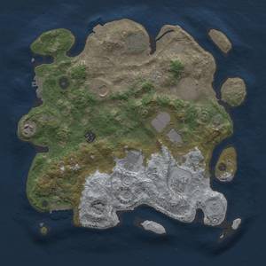 Thumbnail Rust Map: Procedural Map, Size: 3500, Seed: 82415557, 17 Monuments