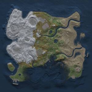 Thumbnail Rust Map: Procedural Map, Size: 3500, Seed: 801108517, 15 Monuments
