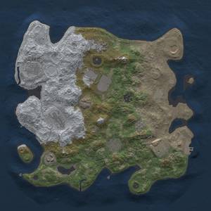 Thumbnail Rust Map: Procedural Map, Size: 3500, Seed: 801108517, 19 Monuments