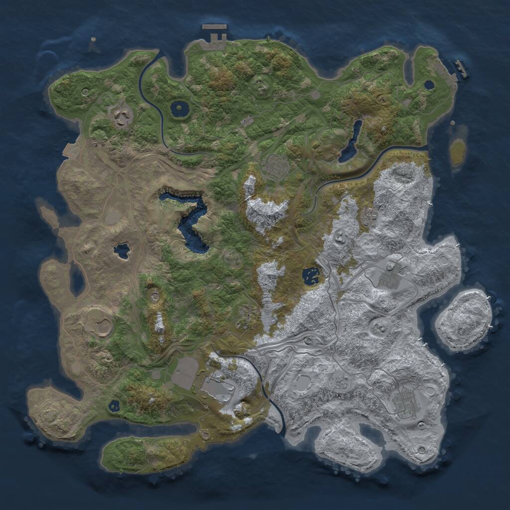 Rust Map: Procedural Map, Size: 4250, Seed: 19, 15 Monuments