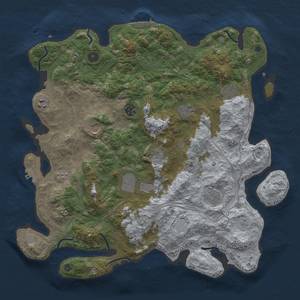 Thumbnail Rust Map: Procedural Map, Size: 4250, Seed: 19, 18 Monuments