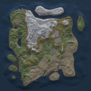 Thumbnail Rust Map: Procedural Map, Size: 3500, Seed: 1585196013, 18 Monuments