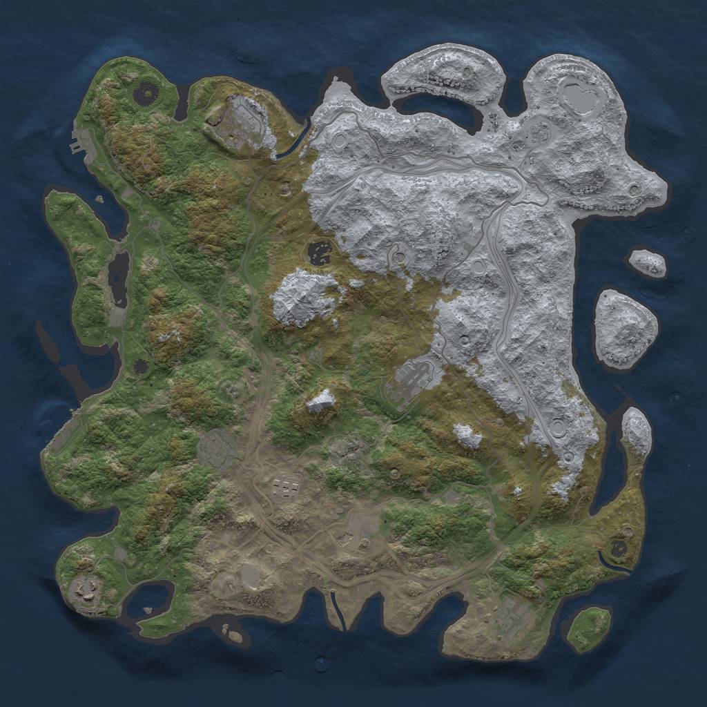 Rust Map: Procedural Map, Size: 4250, Seed: 45648423, 17 Monuments