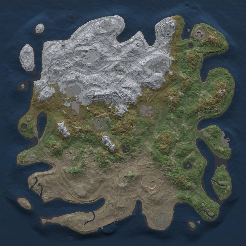 Rust Map: Procedural Map, Size: 4250, Seed: 22, 19 Monuments