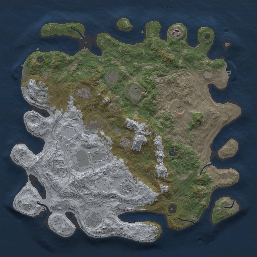 Rust Map: Procedural Map, Size: 4250, Seed: 192820225, 20 Monuments