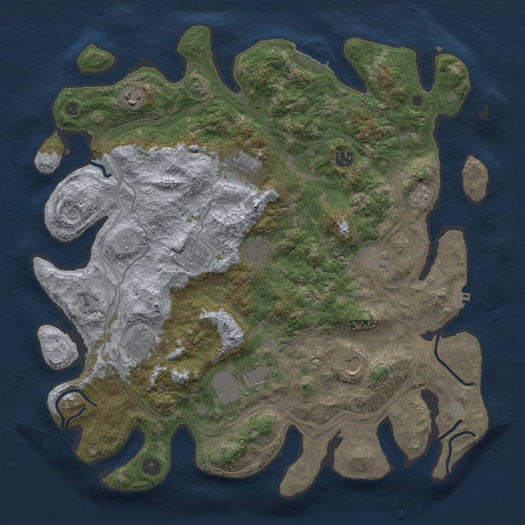 Rust Map: Procedural Map, Size: 4250, Seed: 1159630691, 19 Monuments
