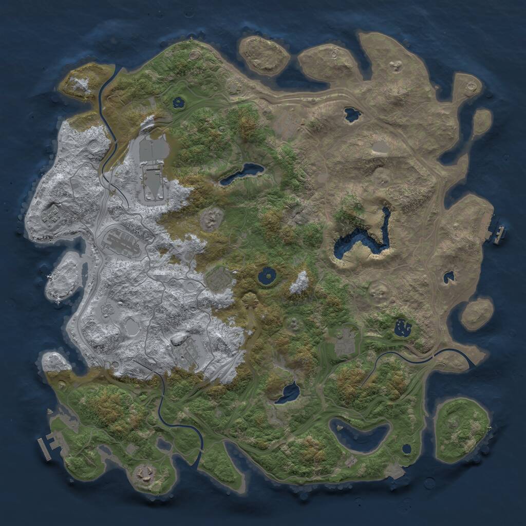 Rust Map: Procedural Map, Size: 4500, Seed: 317579692, 15 Monuments