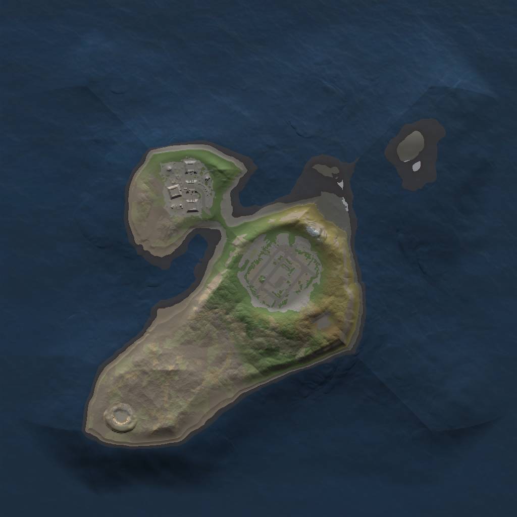 Rust Map: Barren, Size: 1500, Seed: 496382, 4 Monuments