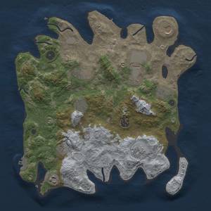 Thumbnail Rust Map: Procedural Map, Size: 3600, Seed: 50, 19 Monuments